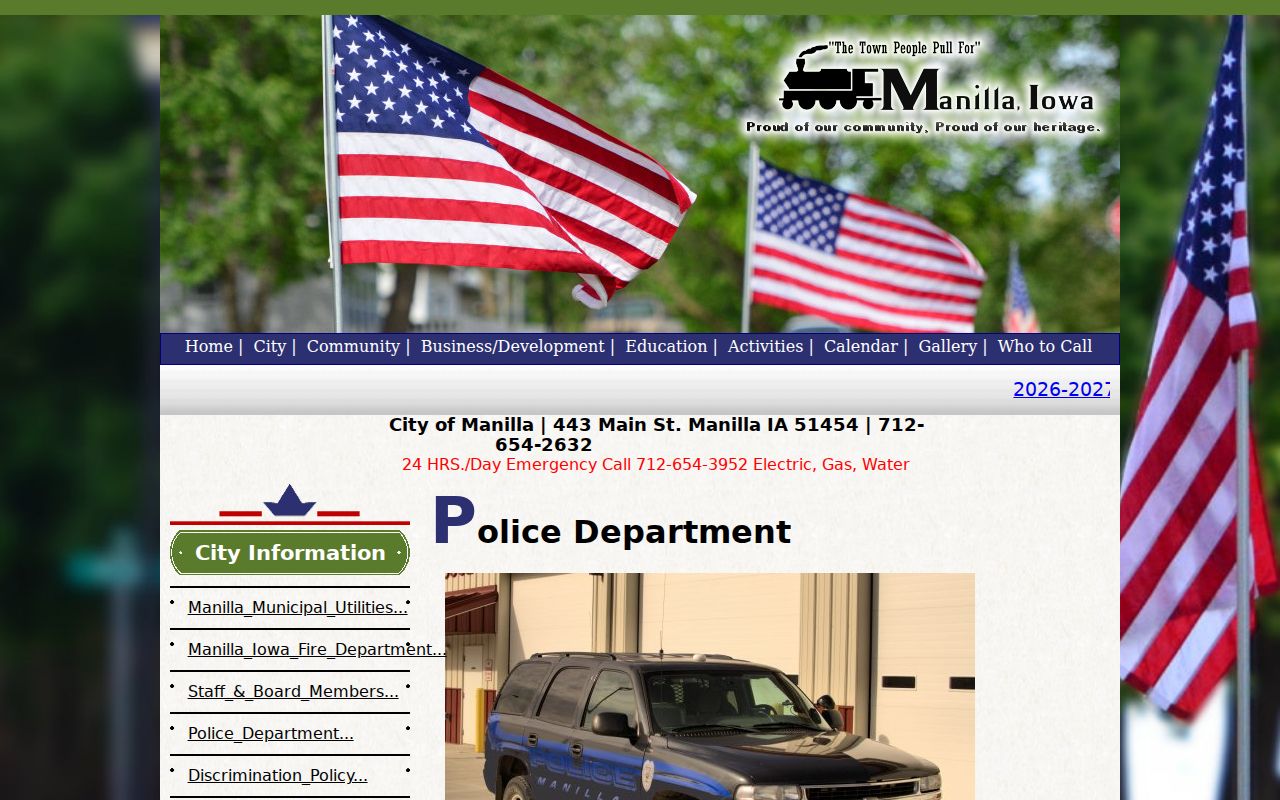 Crawford County Manilla warrant records police location and complaint contact